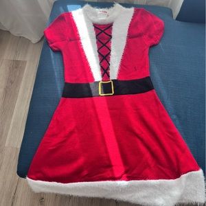 Mrs Clause ugly Christmas sweater dress medium